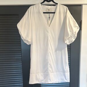 Banana Republic White V-Neck Tunic Dress